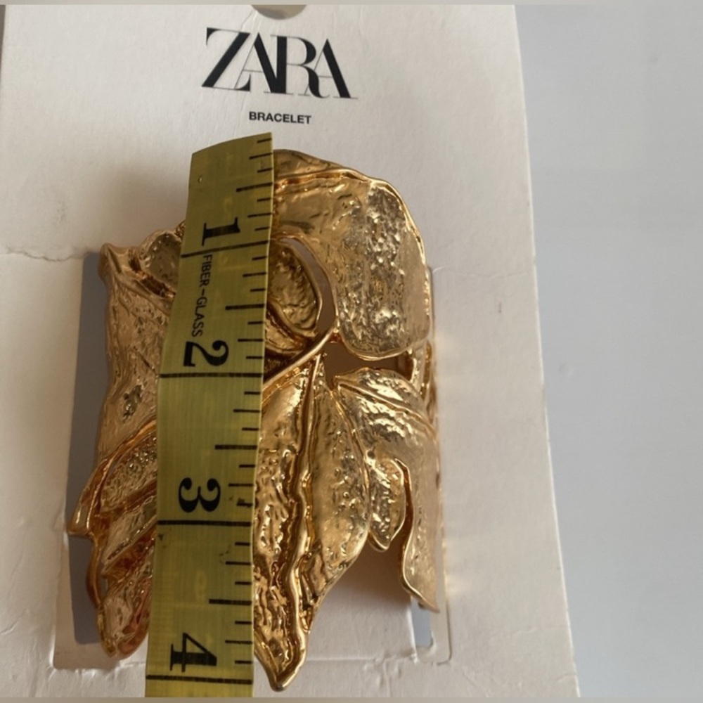 NWT Zara Large Leaf Arm Band Bracelet - Picture 4 of 9